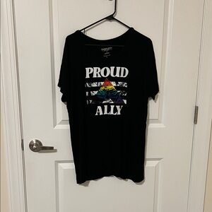 Torrid Black 'Proud Ally' Tee - Short Sleeve